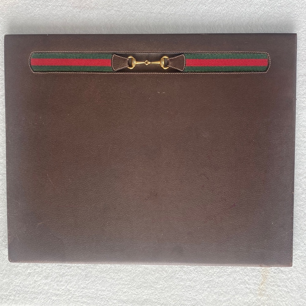 Vintage Circa 70’s GUCCI Desk Blotter Rare & Unique🤎